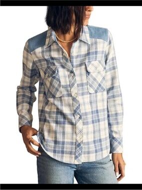 Faherty Misty Plaid Daly Shirt Size L